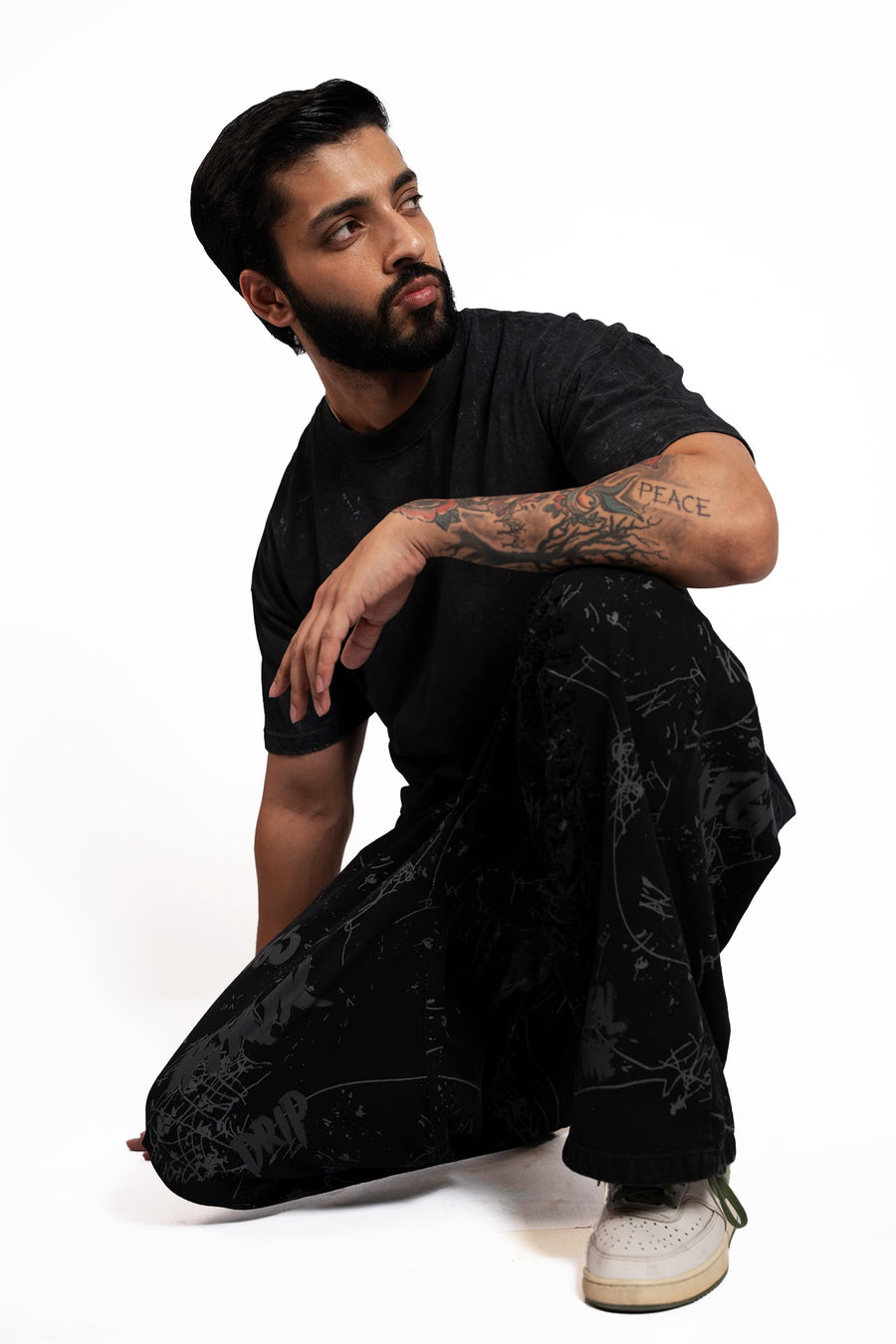 The Simple Chapter – Grey Acid Wash Tee