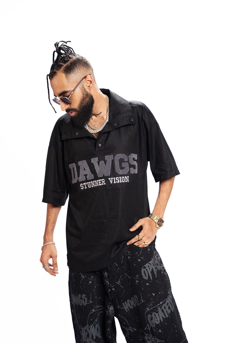 DAWGS Blackout – Snap Button Cotton Shirt