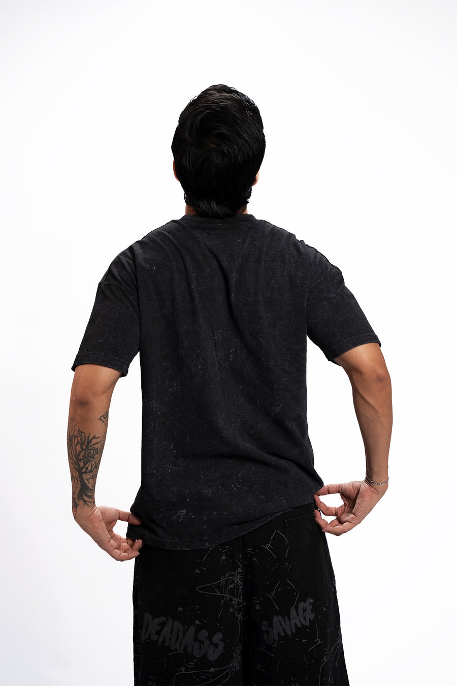 The Simple Chapter – Grey Acid Wash Tee