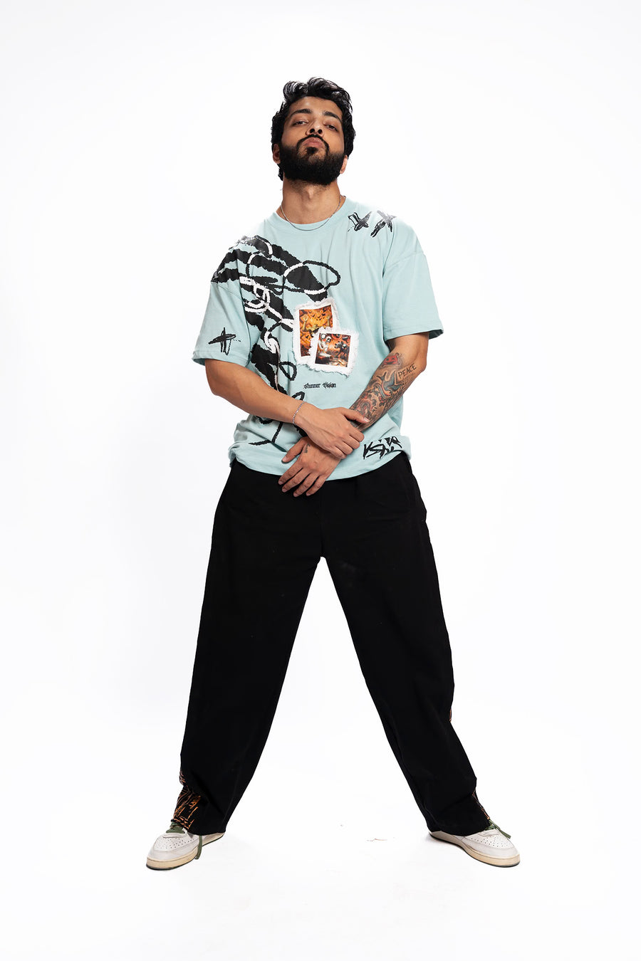 Feed Trap – Oversized Green Cotton Tee