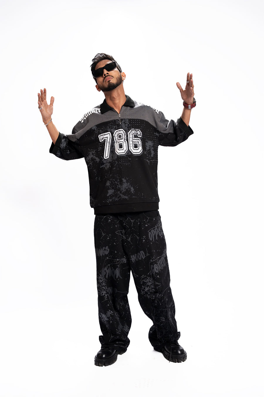 Night Sketch – Wide Leg Black Denim