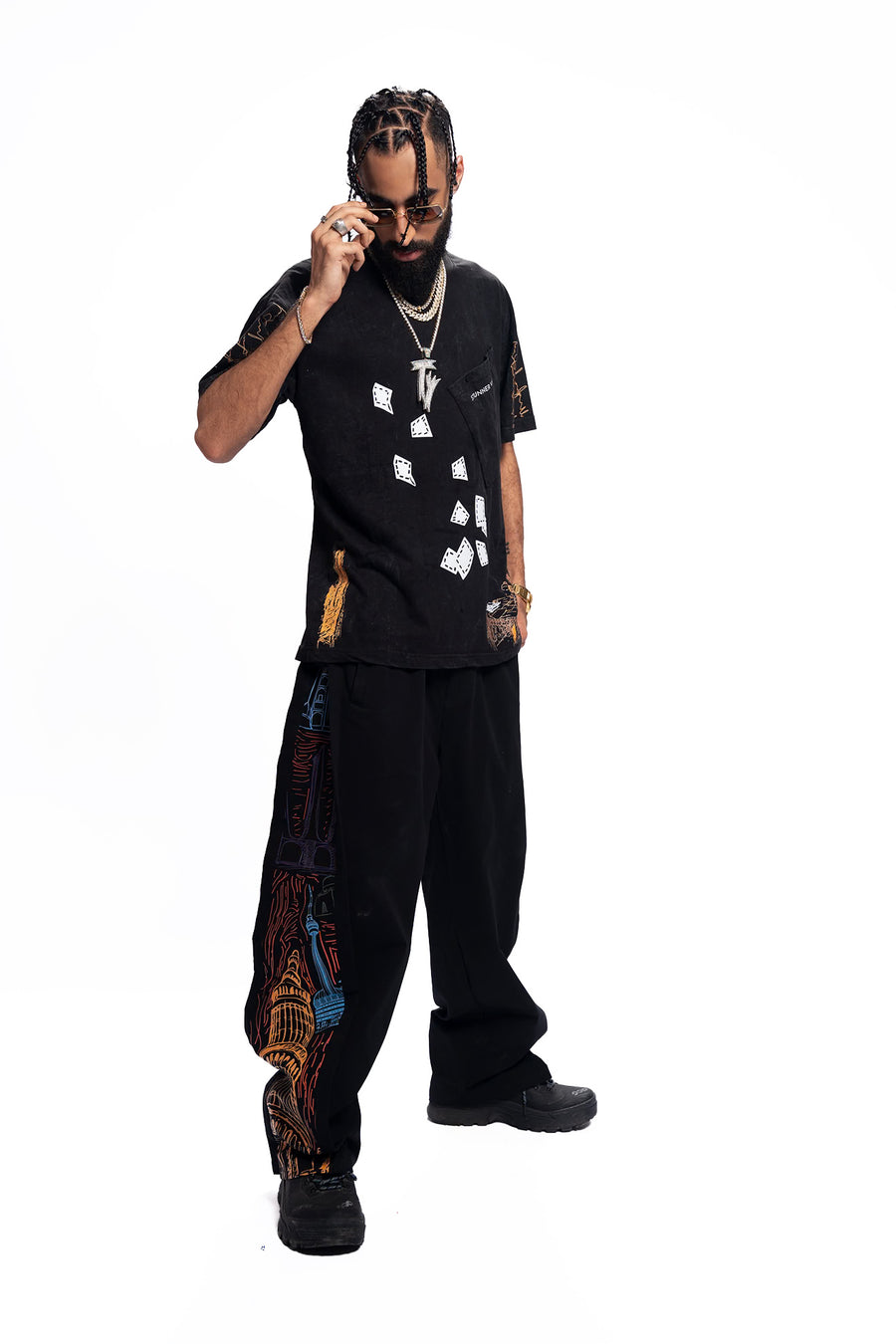 Afsanay – Acid Wash Drop Shoulder