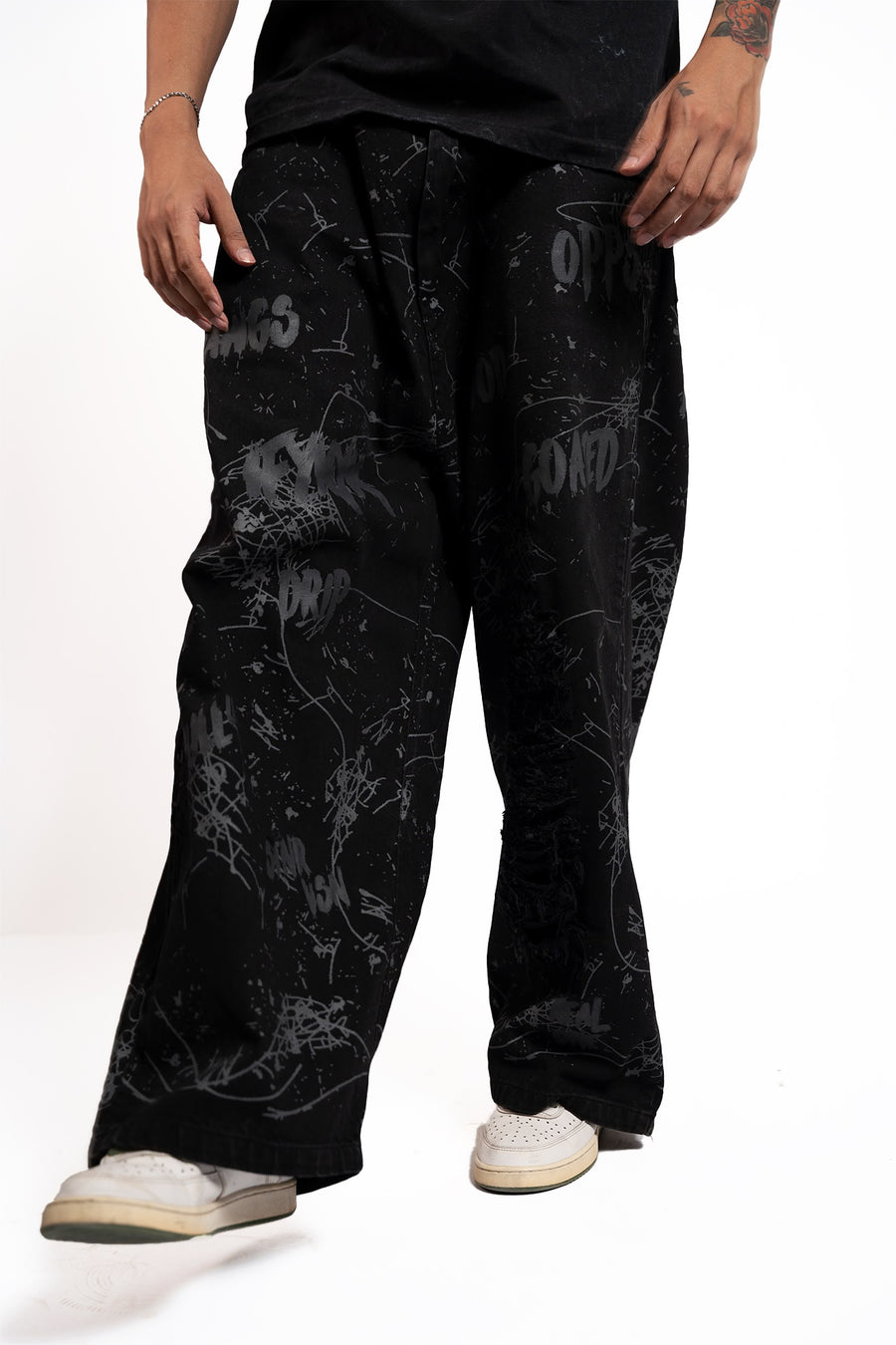 Night Sketch – Wide Leg Black Denim