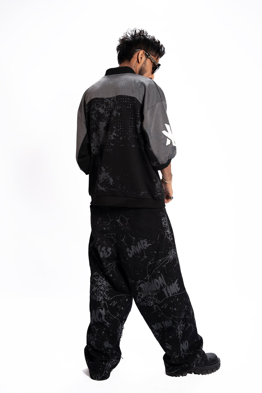 Night Sketch – Wide Leg Black Denim