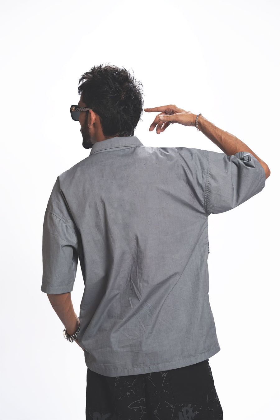 Postcard Tickets from Pakistan – Grey Edition Cotton Shirt