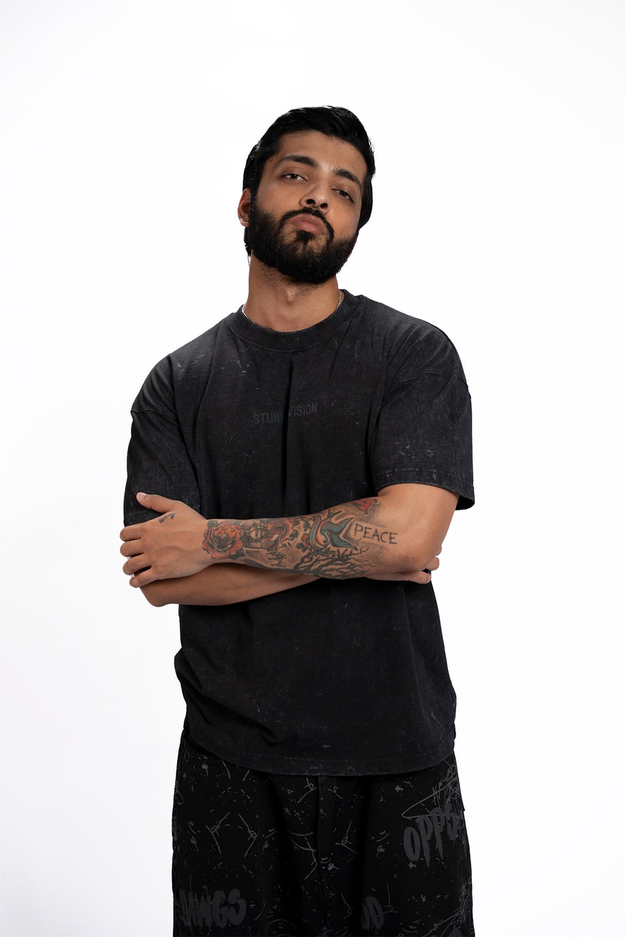 The Simple Chapter – Grey Acid Wash Tee